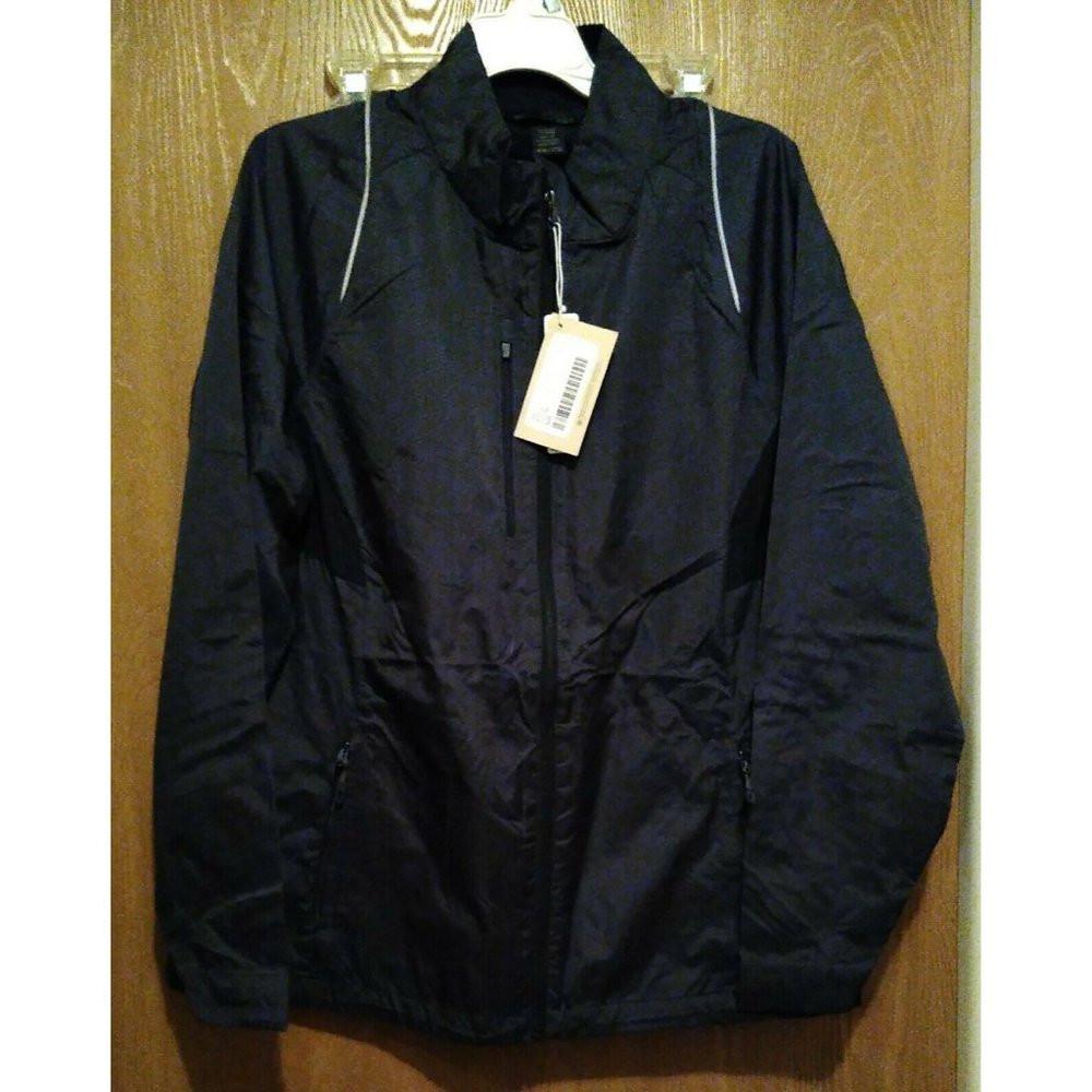 North End Lightweight Black Dobby Jacket Womens  100% Recycled Polyester